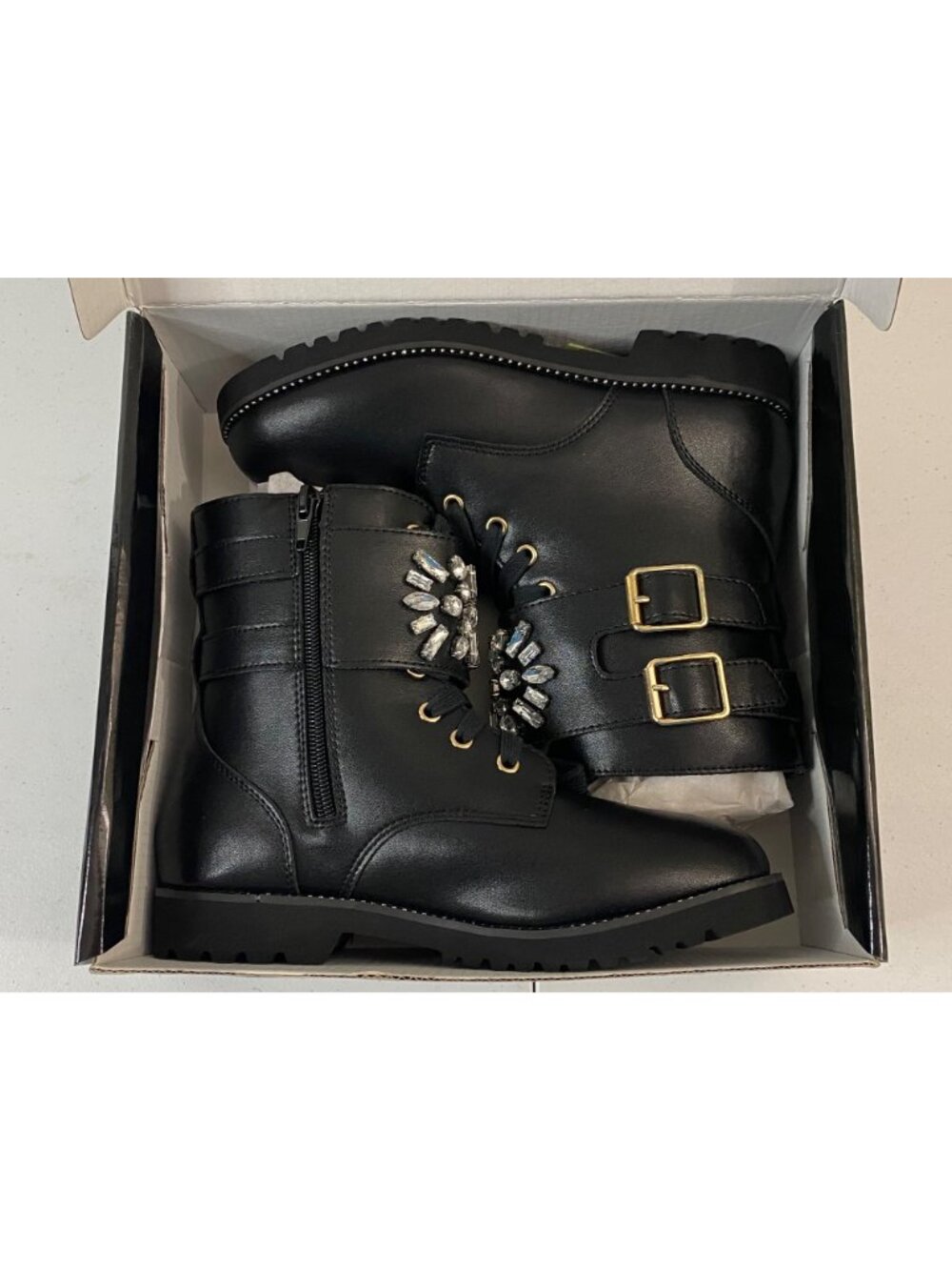 NWT Kurt Geiger London Stoop Boot - Little Girls / Big Girls - Black / Size 4M - Picture 15 of 16